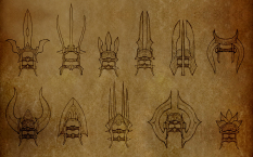 Fist Weapons concept art for Diablo III