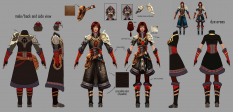 Concept art of armor concept for Guild Wars 2 by Fan Yang