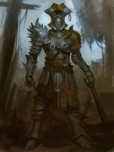 Concept art of pirate armor for Guild Wars 2 by Xia Taptara