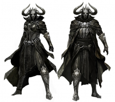 Concept art of armor concept for Guild Wars 2 by Kekai Kotaki