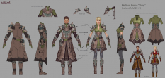 Concept art of shiny medium armor for Guild Wars 2 by Hai Phan
