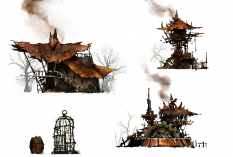 Concept art of charr farms for Guild Wars 2 by HORiA DOCiU