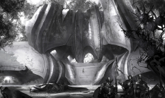 Concept art of ruins of orr for Guild Wars 2 by Levi Hopkins