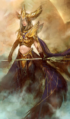 Concept art of dwayna for Guild Wars 2