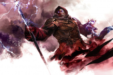 Concept art of elementalist for Guild Wars 2 by Kekai Kotaki