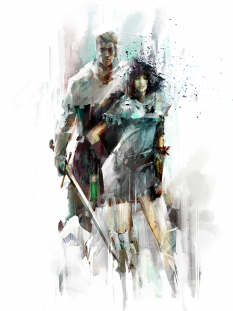 Concept art of human for Guild Wars 2 by Richard Anderson