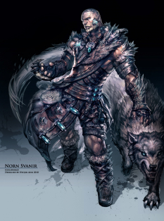 Concept art of male norn svanir for Guild Wars 2 by Hyojin Ahn
