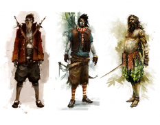 Concept art of character concepts for Guild Wars 2 by Richard Anderson