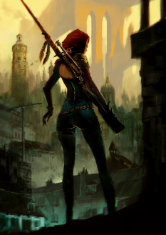 Concept art of sniper for Guild Wars 2 by HORiA DOCiU