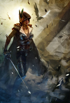 Concept art of thief queen for Guild Wars 2 by HORiA DOCiU