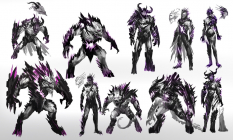 Concept art of creature concepts for Guild Wars 2 by Kekai Kotaki