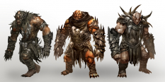 Concept art of creature concepts for Guild Wars 2 by Kekai Kotaki