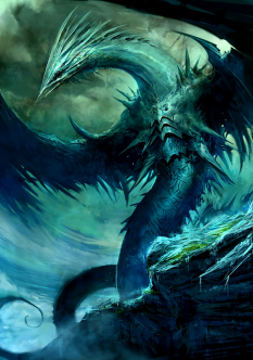 Concept art of dragon for Guild Wars 2 by Kekai Kotaki