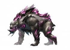 Concept art of branded bear for Guild Wars 2 by Brian Lawver