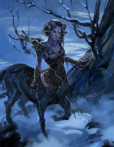 Concept art of centaur for Guild Wars 2 by Jamie Jang