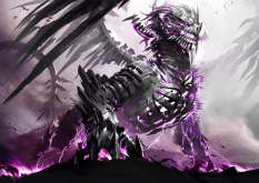 Concept art of dragon shatterer for Guild Wars 2 by Kekai Kotaki