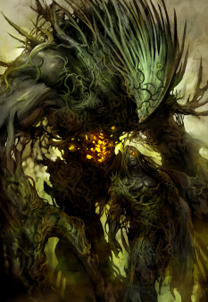 Concept art of summoned for Guild Wars 2 by Kekai Kotaki