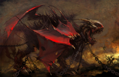 Concept art of undead dragon for Guild Wars 2 by Daniel Dociu