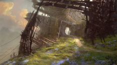 Concept art of abandoned for Guild Wars 2 by Levi Hopkins