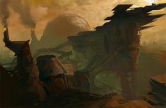 Concept art of charr citadel for Guild Wars 2 by Jason Stokes
