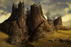 Concept art of ogre fortress for Guild Wars 2 by Matthew Barrett