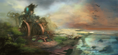 Concept art of trinity coast for Guild Wars 2 by Jason Stokes