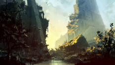 Concept art of environment concept for Guild Wars 2 by HORiA DOCiU
