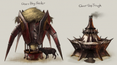 Concept art of charr troughs for Guild Wars 2 by Dave Bolton