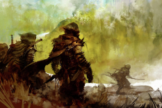 Concept art of overwatch for Guild Wars 2 by Kekai Kotaki