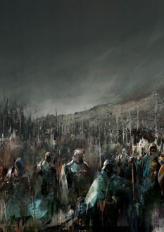 Concept art of large army for Guild Wars 2 by Richard Anderson