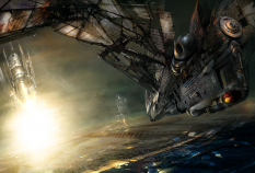 Concept art of flying ship for Guild Wars 2 by Daniel Dociu