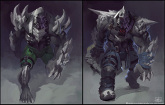 Concept art of Doomsday for Injustice Gods Among Us
