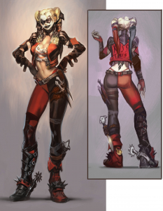 Concept art of Harley Quinn for Injustice Gods Among Us
