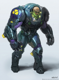 Concept art of Lex Luthor for Injustice Gods Among Us