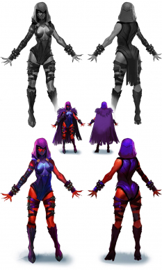 Concept art of Raven for Injustice Gods Among Us