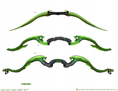 Concept art of Green Arrow's Bows for Injustice: Gods Among Us