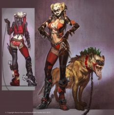 Concept art of Harley Quinn Injustice: Gods Among Us by Justin Murray