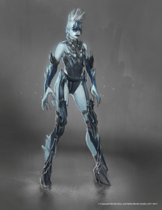 Concept art of Killer Frost Injustice: Gods Among Us by Justin Murray