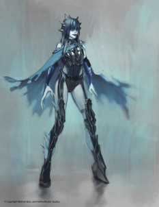 Concept art of Killer Frost Injustice: Gods Among Us by Justin Murray