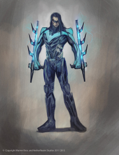 Concept art of Nightwing Injustice: Gods Among Us by Justin Murray