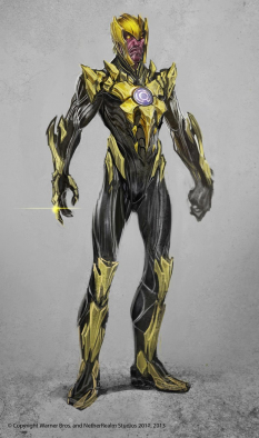 Concept art of Sinestro Injustice: Gods Among Us by Justin Murray