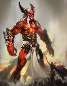Concept art of Trigon Injustice: Gods Among Us by Justin Murray