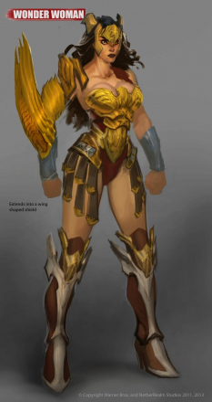 Concept art of Wonder Woman Injustice: Gods Among Us by Justin Murray