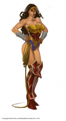 Concept art of Wonder Woman Injustice: Gods Among Us by Justin Murray