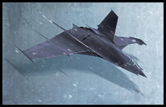 Concept art of Batplane from Batman: Arkham Origins