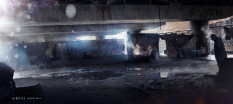 Concept art of homeless people from Beyond: Two Souls by Benoit Godde