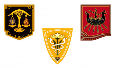 Concept art of Nation Flags from Final Fantasy XIV: A Realm Reborn