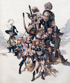 Concept art of Character Races from Final Fantasy XIV: A Realm Reborn by Akihiko Yoshida