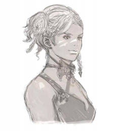 Concept art of Highlander Female from Final Fantasy XIV: A Realm Reborn