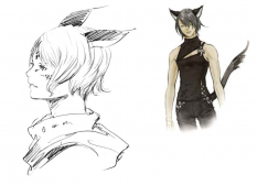 Concept art of Miqo'te Male from Final Fantasy XIV: A Realm Reborn